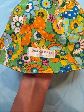 Dakko Green Floral Baby Sun Hat